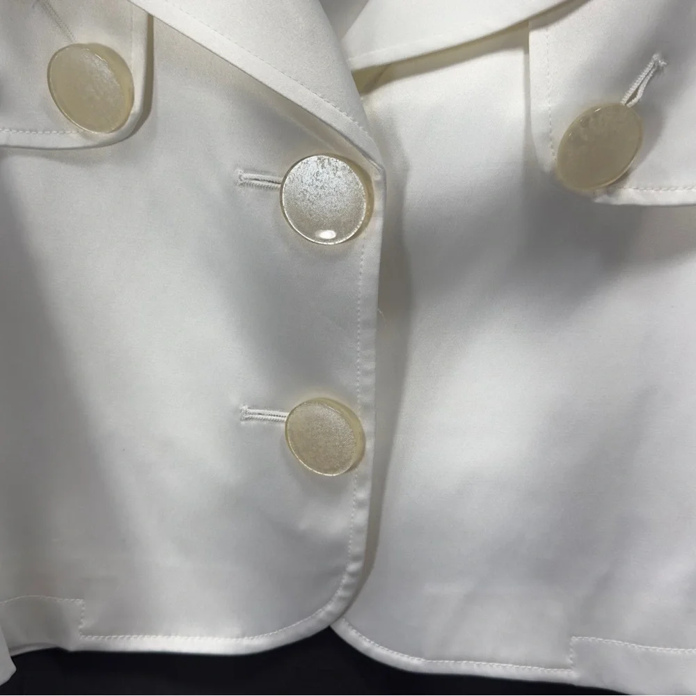 Vertigo Paris Cream Cropped Satin Bomber Jacket - Picture 2 of 16